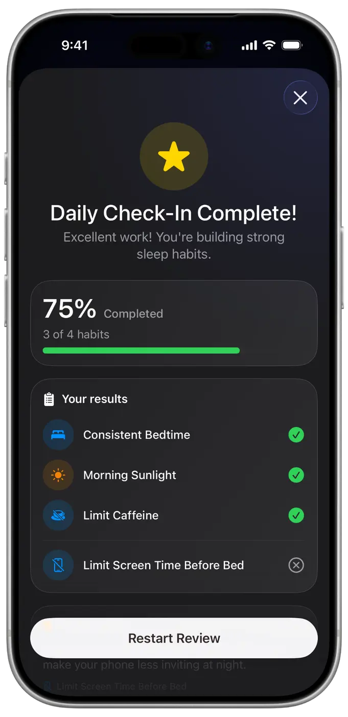 Check in daily in Supersleep