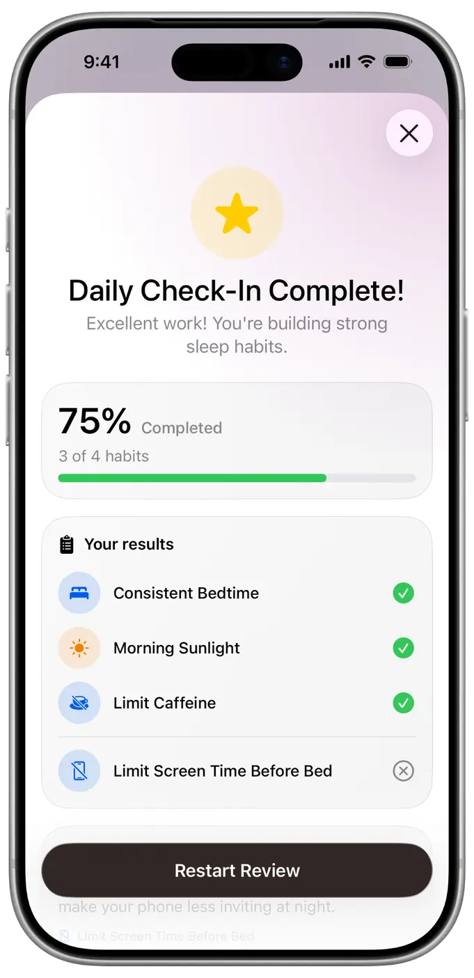 Check in daily in Supersleep
